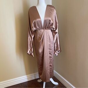 ASOS Curve Shoulder Pad Selenia Midi Dress